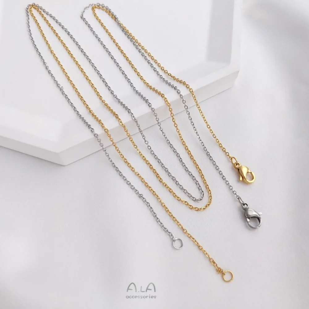 

Titanium Steel Ultra-fine Clavicle Side S Chain Fashion Light Luxury 18K Gold Color Necklace Women's Fine Chain