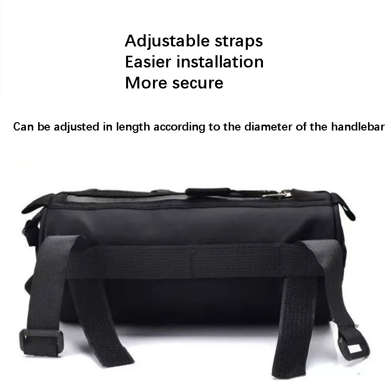 Multi-Functional Portable Cycling Bag Front Frame Bicycle Storage Bag Road Bike Organizer Oxford Fabric Black Bag