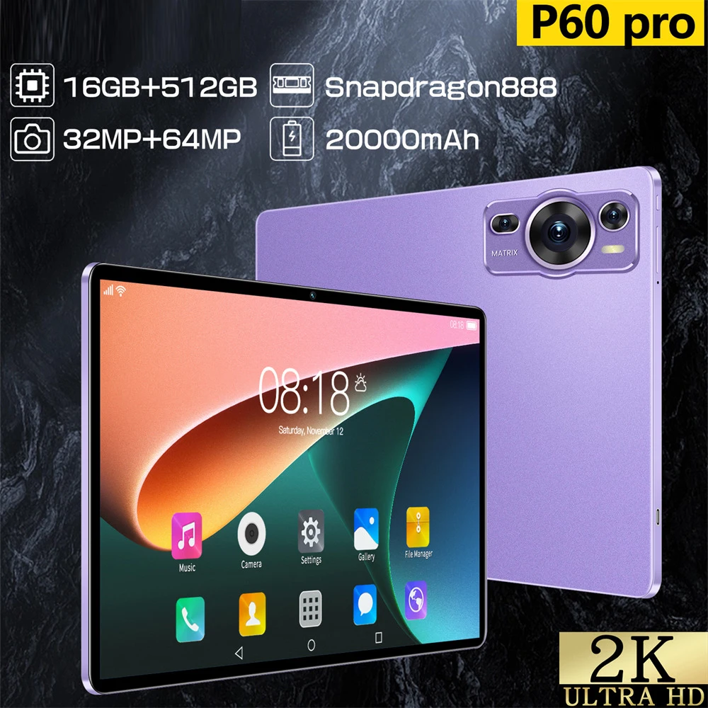 

Global Version Pad 7s Pro Tablet 11'' Original Android 14 Tab 5G Dual SIM 20000mAh WIFI For Children's Tablets Kids Tablet PC