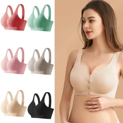 Women Front Open Button Breastfeeding Bra Comfortable Traceless And Anti Sagging Fixed Double Shoulder Strap Bra Women Bra