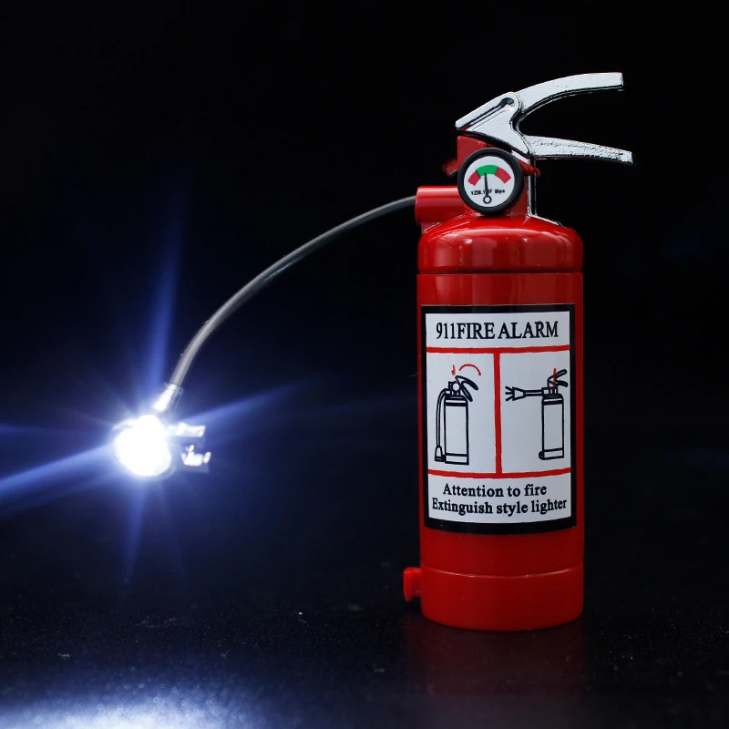 Metal Mini Fire Extinguisher Inflatable Lighter Portable Flash Butane Lighter Cigarette Accessories Men\'s Gift