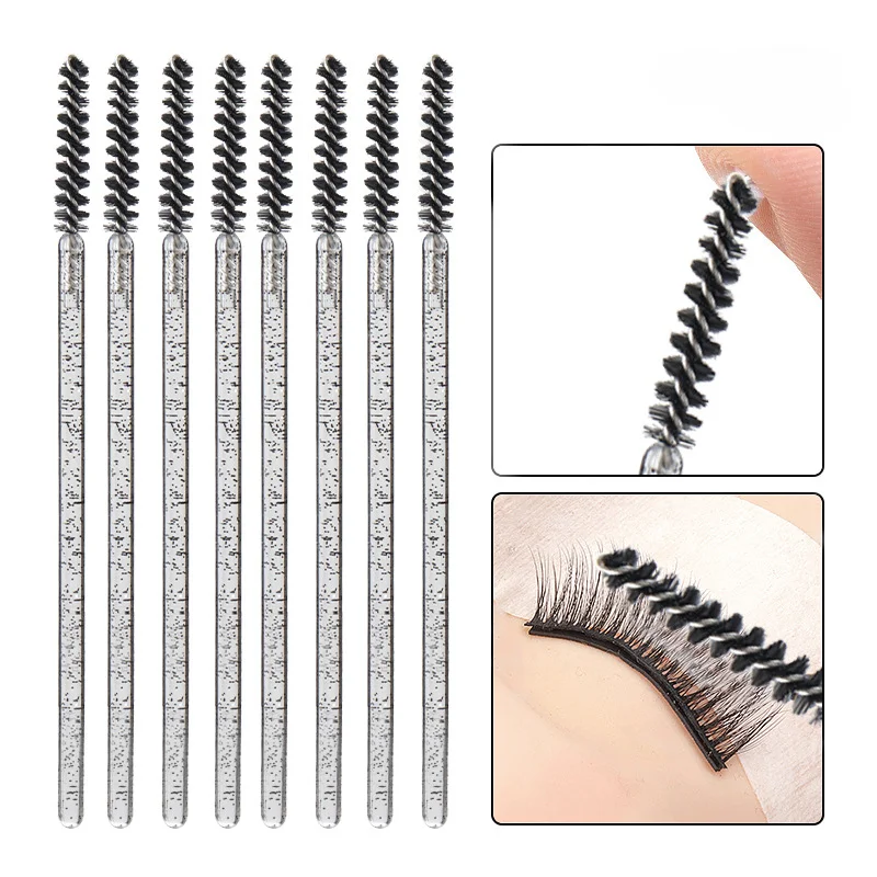 50PCS Eyelash Extension Disposable Eyebrow Brush Mascara Wand Applicator Spoolers Eye Lashes Cosmetic Brushes Set Makeup Tools