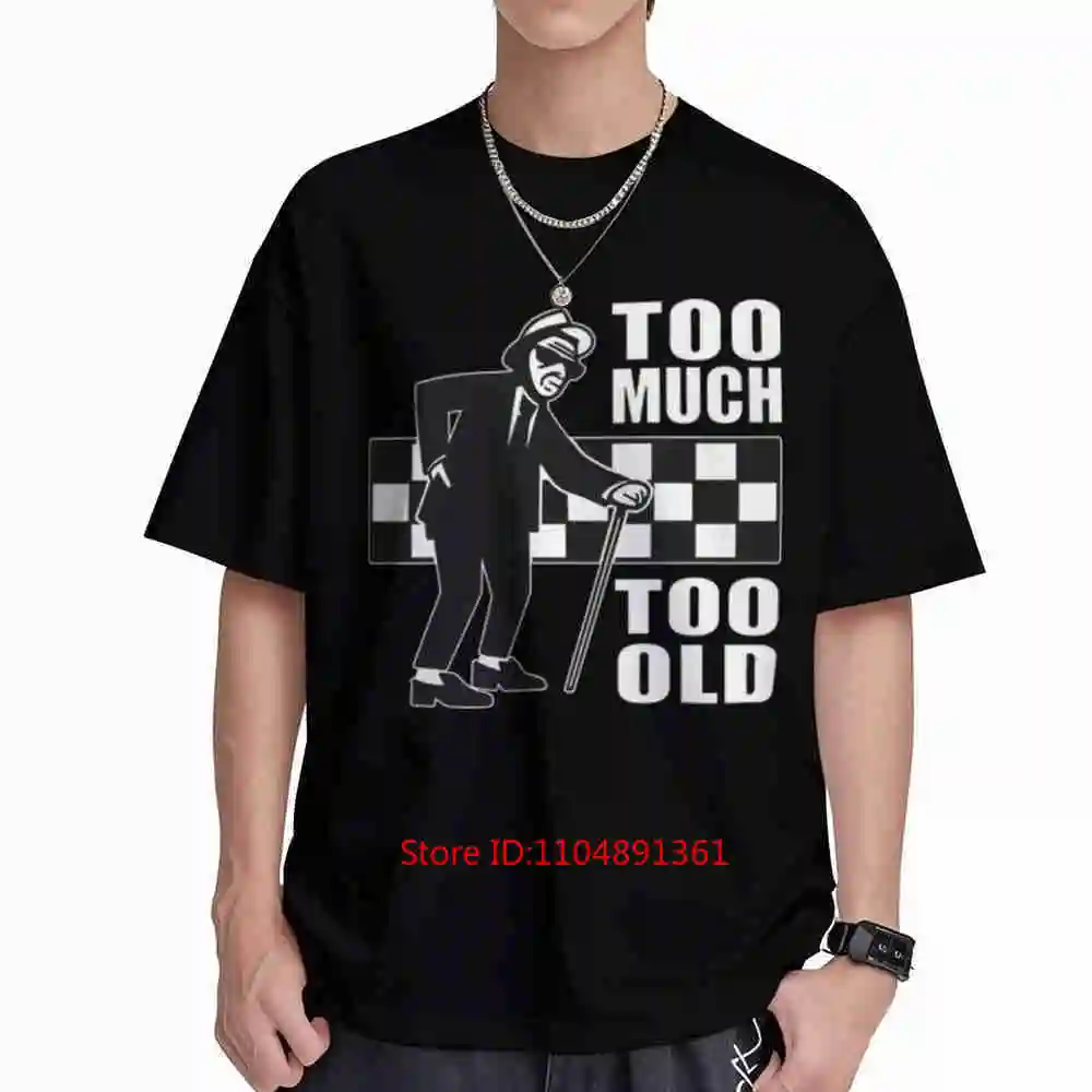 Too Much Old Ska 2Tone Records Checkered Suit Short Sleeve Tee 100% Cotton T-Shirt