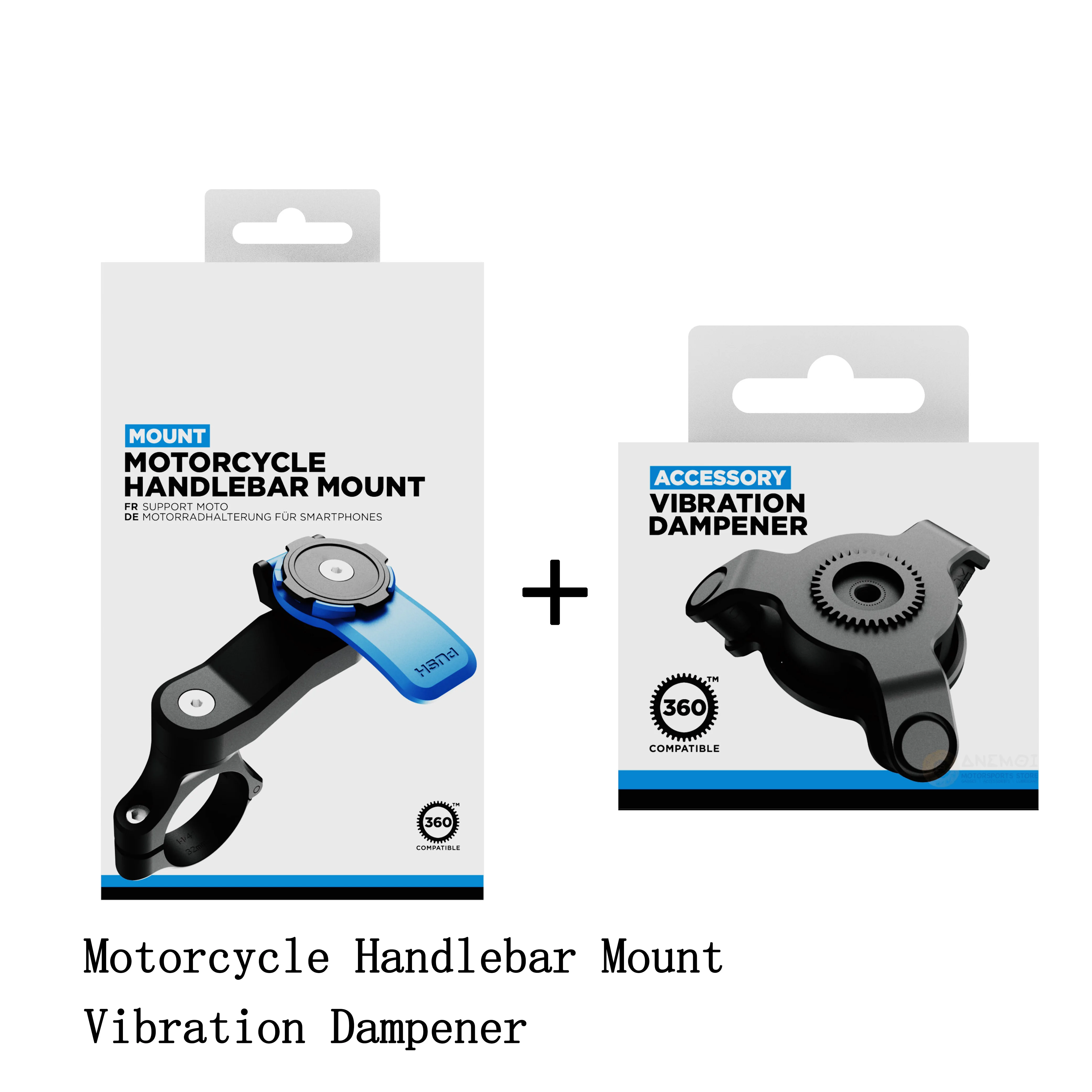 

Motorcycle Phone Mount Kit-Motorcycle Handlebar Mount+Vibration Dampener
