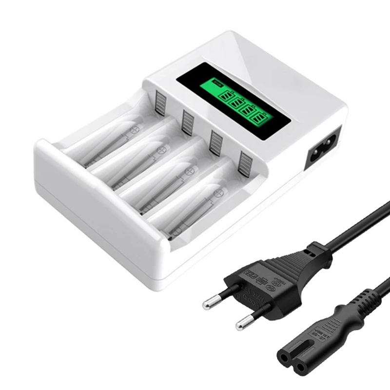 LCD Display Smart Intelligent Battery Charger With 4 Slots For AA/AAA Nicd Nimh Rechargeable Batteries Charger