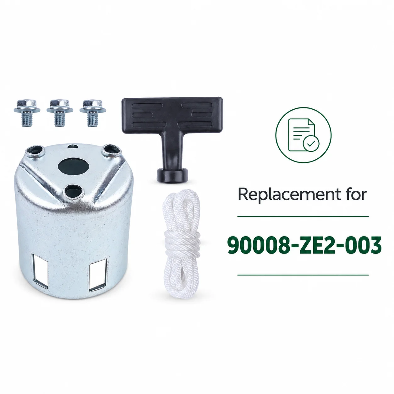 Recoil Pull Starter Kit Flange Cup Pull Rope Handle Bolts For Honda GX340 GX390 11HP 13HP Engine 90008-ZE2-003 Repair Parts