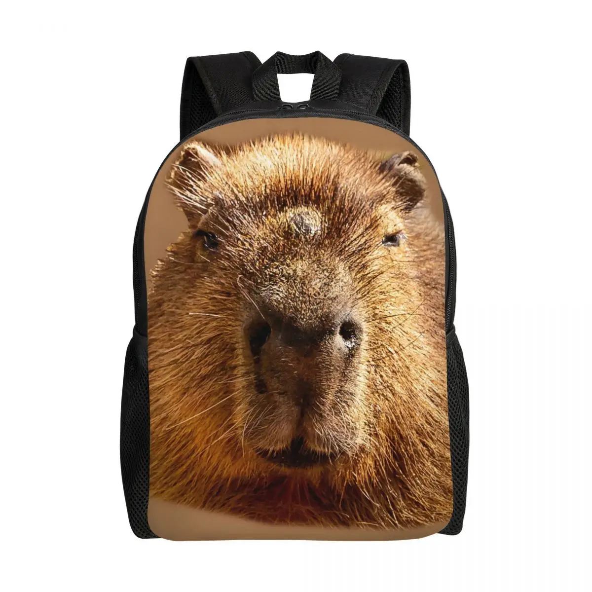 Custom Capybara Dozing In The Sunshine Backpack for Women Men Water Resistant School College Animals Bag Printing Bookbags