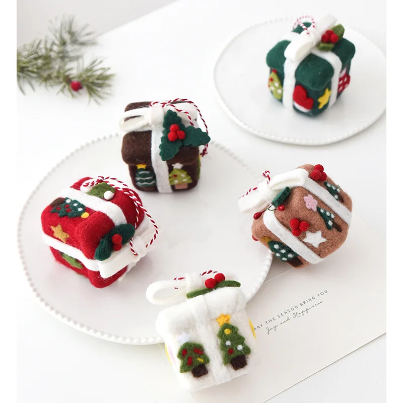 Wool Felt Gift Bag Christmas Tree Ornament Holiday Present Box Decoration