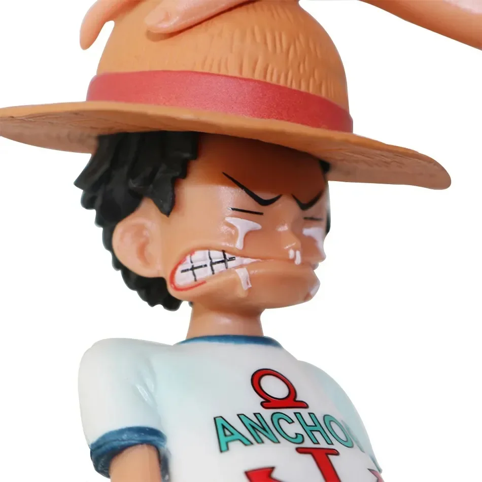 Figura de Anime de una pieza de 18cm, cuatro emperadores Shanks, sombrero de paja, figura de acción de Luffy, figura de acción de una pieza Sabo Ace Sanji Roronoa Zoro