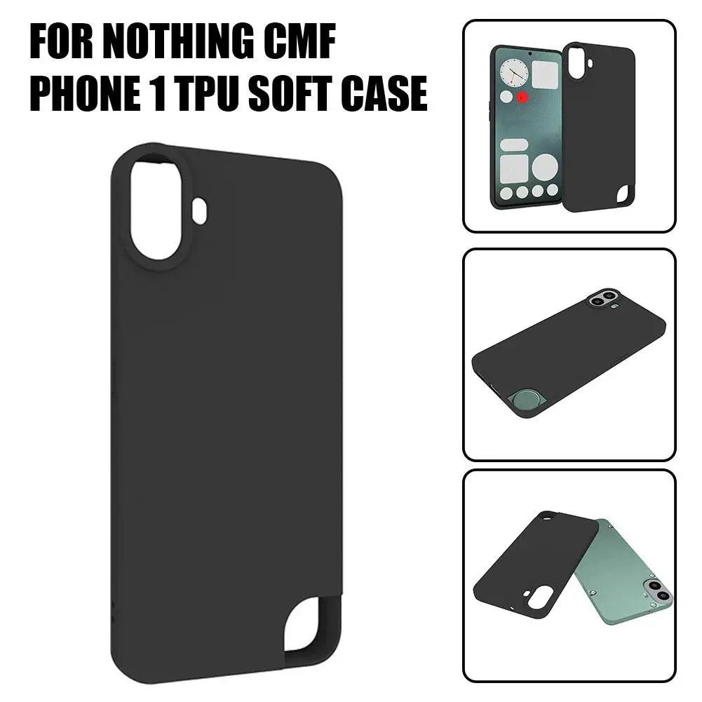 For Nothing CMF Phone 1 TPU Soft Case Protective Back Dust-proof Anti-fall Shockproof Texture Shell Skin-friendly Case Matt V0A1