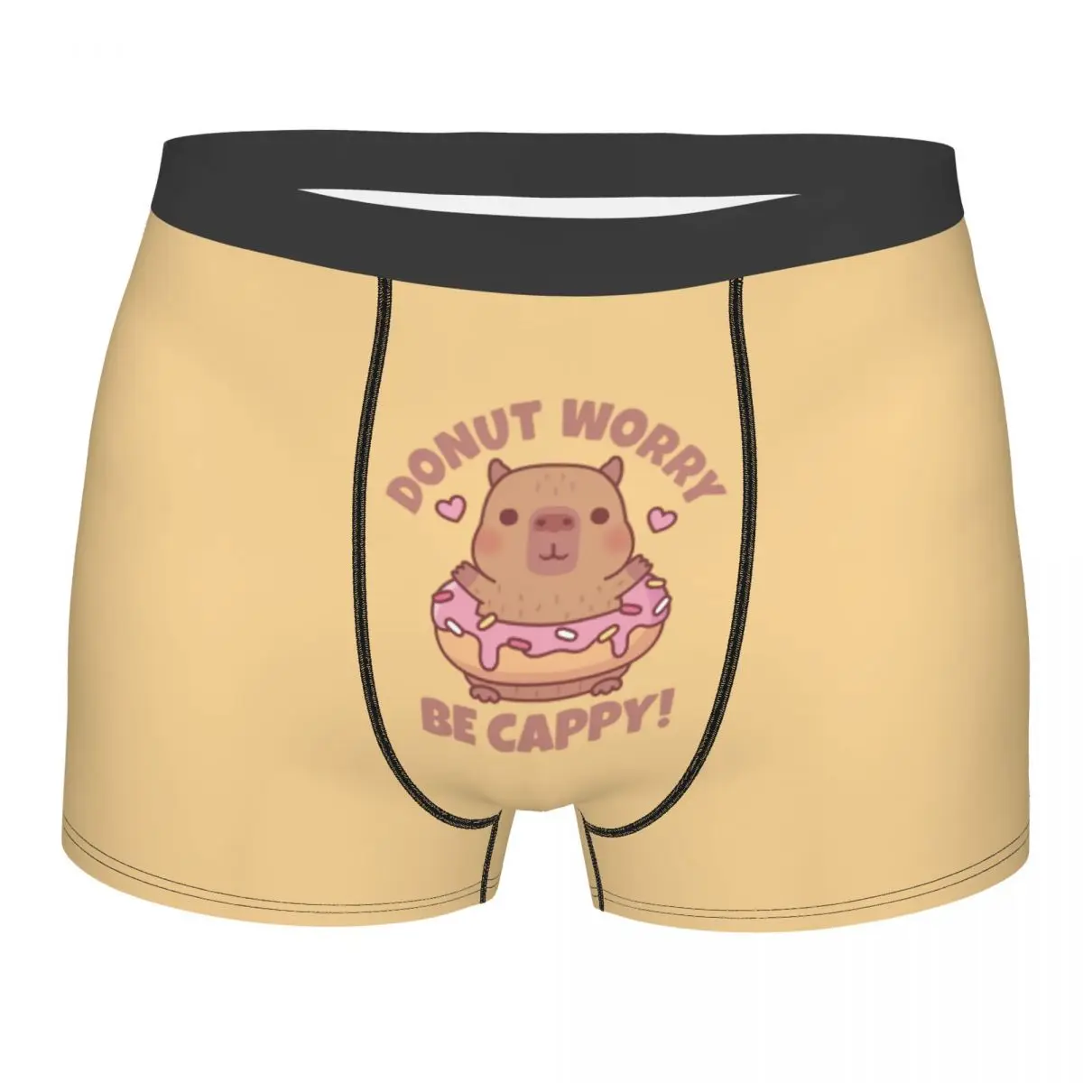 

Custom Funny Donut Capybara Boxer Shorts For Men Sexy 3D Printed Underwear Panties Briefs Stretch Underpants