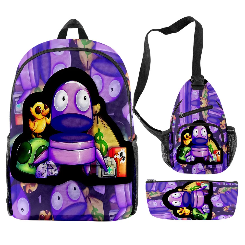 

Classic Novelty Harajuku Cool R.E.P.O repo 3D Print 3pcs/Set pupil School Bags Travel Laptop Backpack Chest Bag Pencil Case