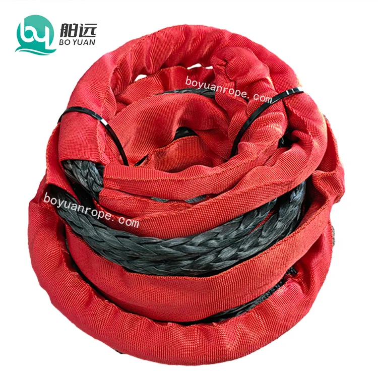 

Safety Heavy Duty Braided UHMWPE Rope Offroad Towing Straps Kit For Trucks Car Tractor Tug Boat Marine Tow Rope