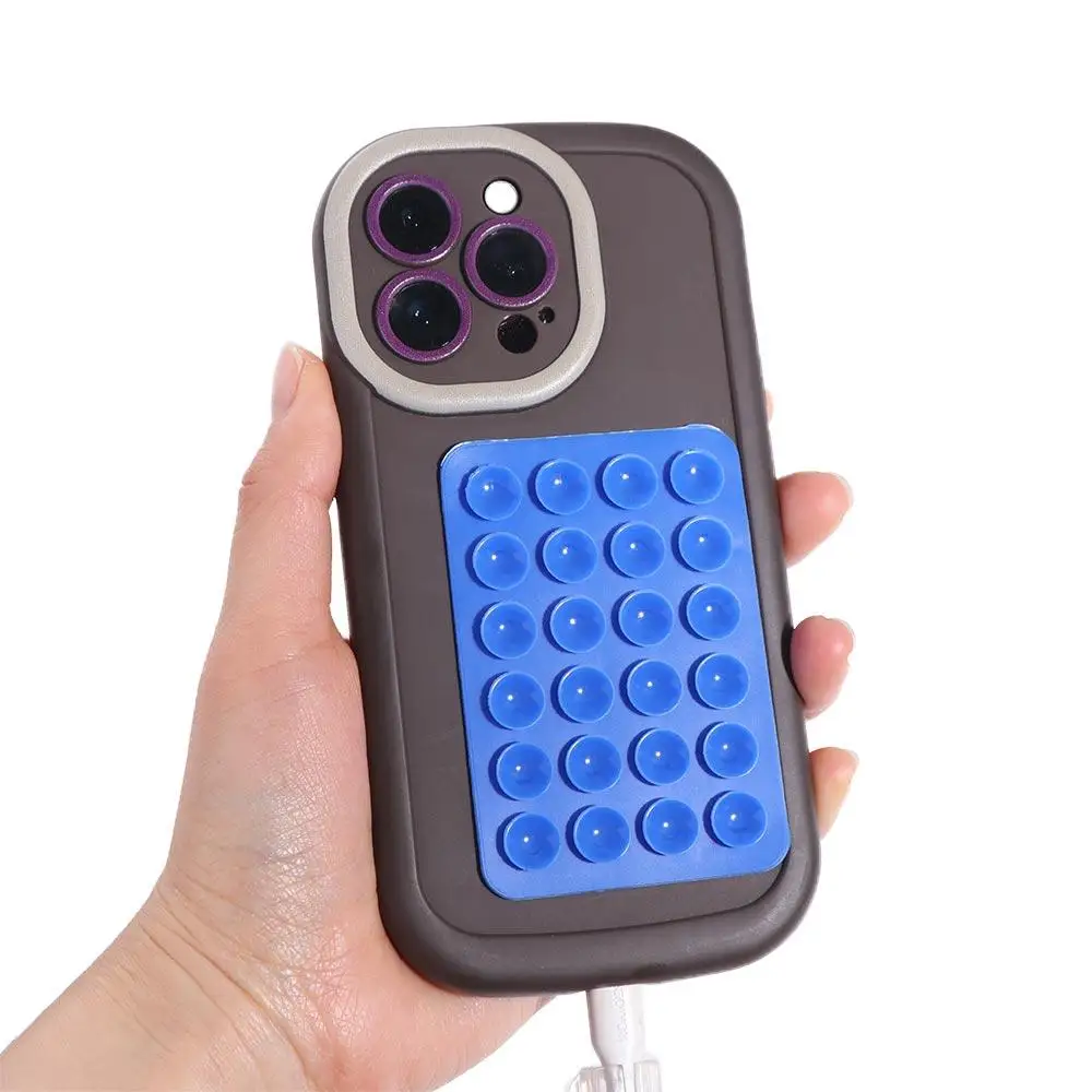 Phone Mat Wall Stand Mat Backed Adhesive Square Phone Suction Pad Suction Cup Mat Mobile Phone Holder Suction Phone Holder