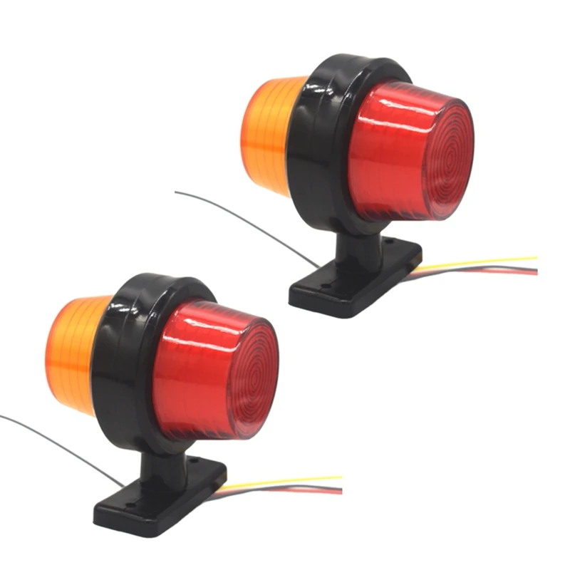 

Truck LED Side Marker Light 12V 24V Double Face Indicator Turn Signal Light Rear Stop Warning Lamp For Car Truck ,A