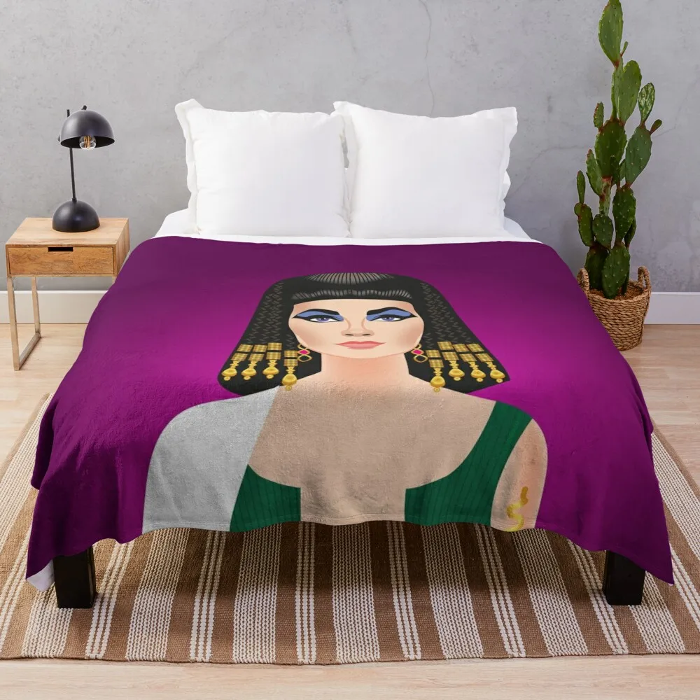 

Purple Cleopatra Throw Blanket for winter Decorative Throw Heavy Blankets