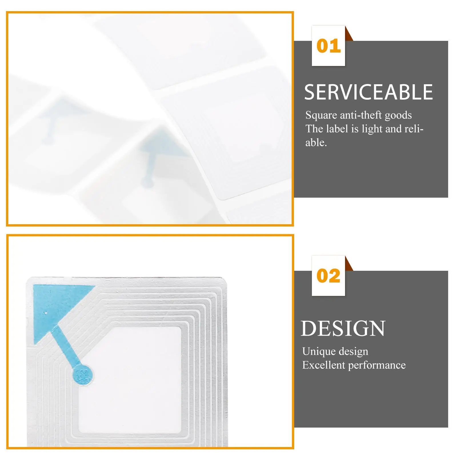 100 stuks Copyright Label Gekleurde Dot Stickers Anti-diefstal Vierkante Goederen Etiketten Supermarkt Tag Aluminiumfolie Commodity