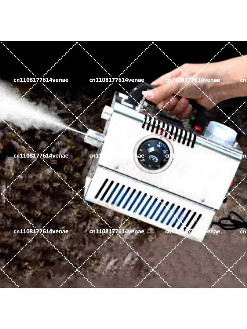 Electric Fog Machine with Handle, 12V 220V Outdoor Smoke Sprayer for Mite Removal and Beekeeping Tool