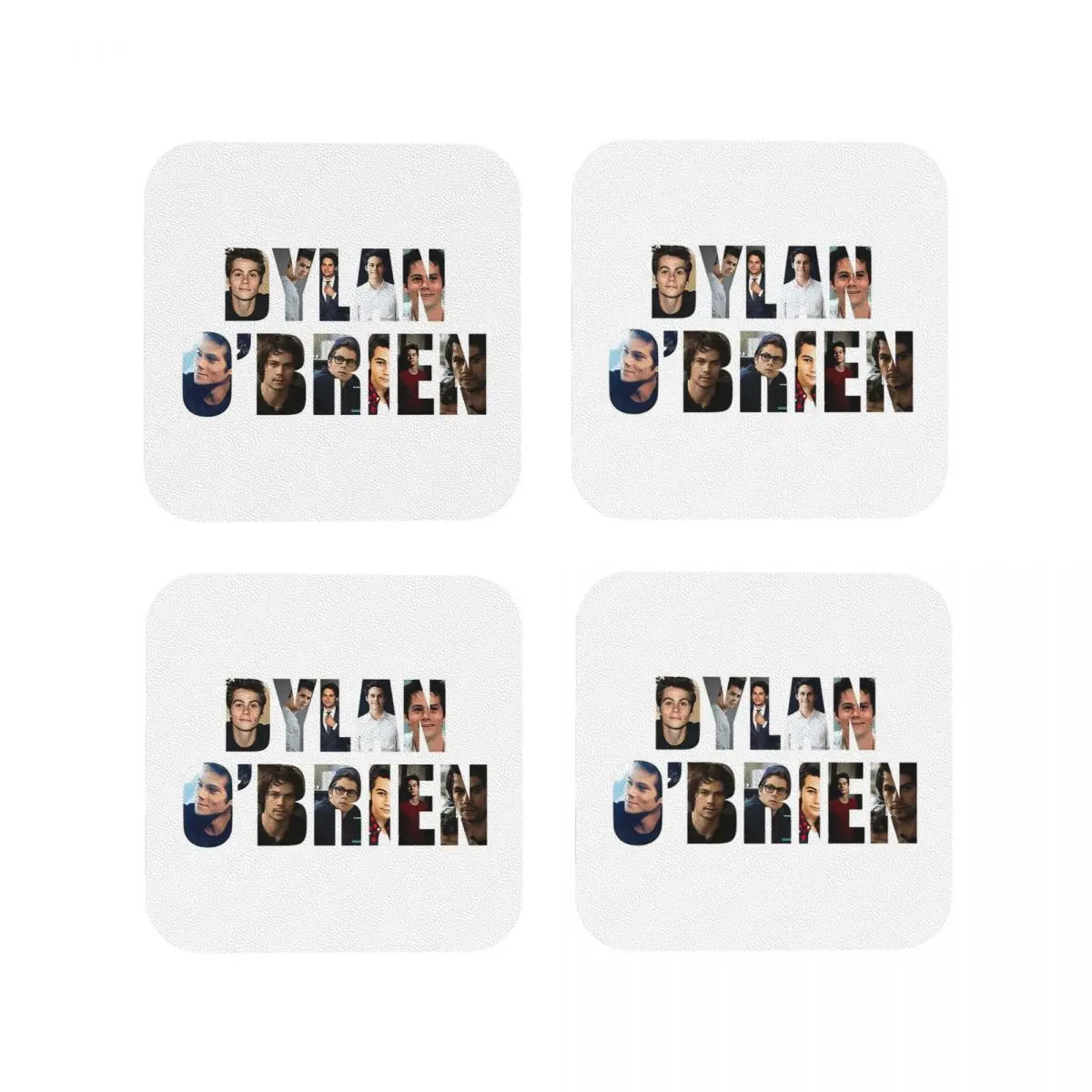 

Vintage O'Brien Picture Dylan Man Star Coasters Kitchen Placemats Insulation Cup Coffee Mats Decor Home Tableware Pads Set of 4