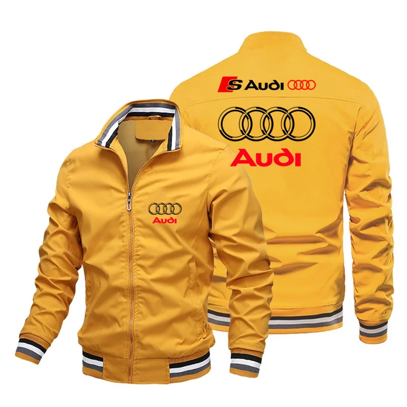Audi Motorcycle Jacket Windproof Waterproof Regular Style Casual Outdoor Wear Suitable for Daily Use