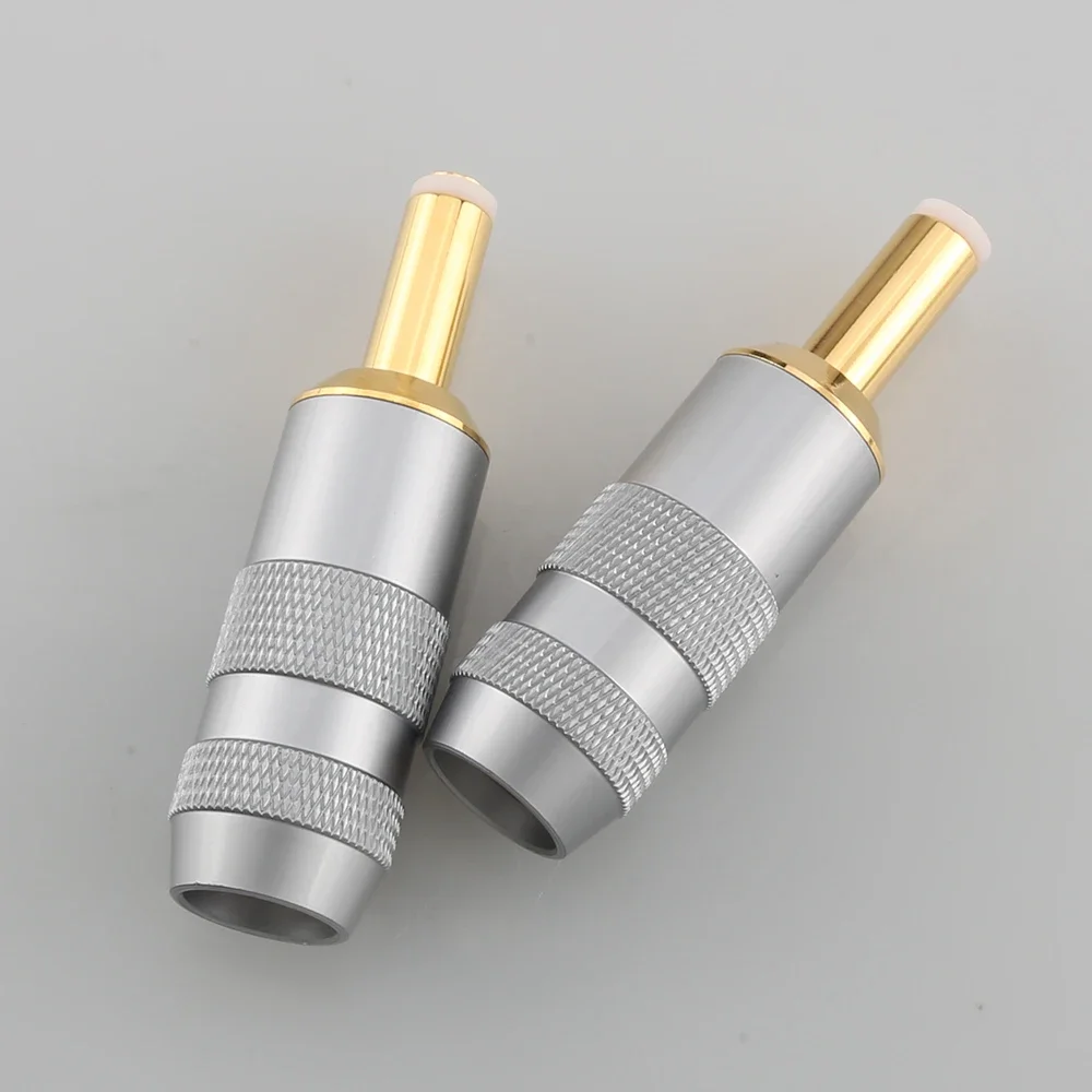 Audiocast konektor Plug daya DC berlapis emas 24K untuk Hi End Audio Grade HIFI DC2.5 Plug