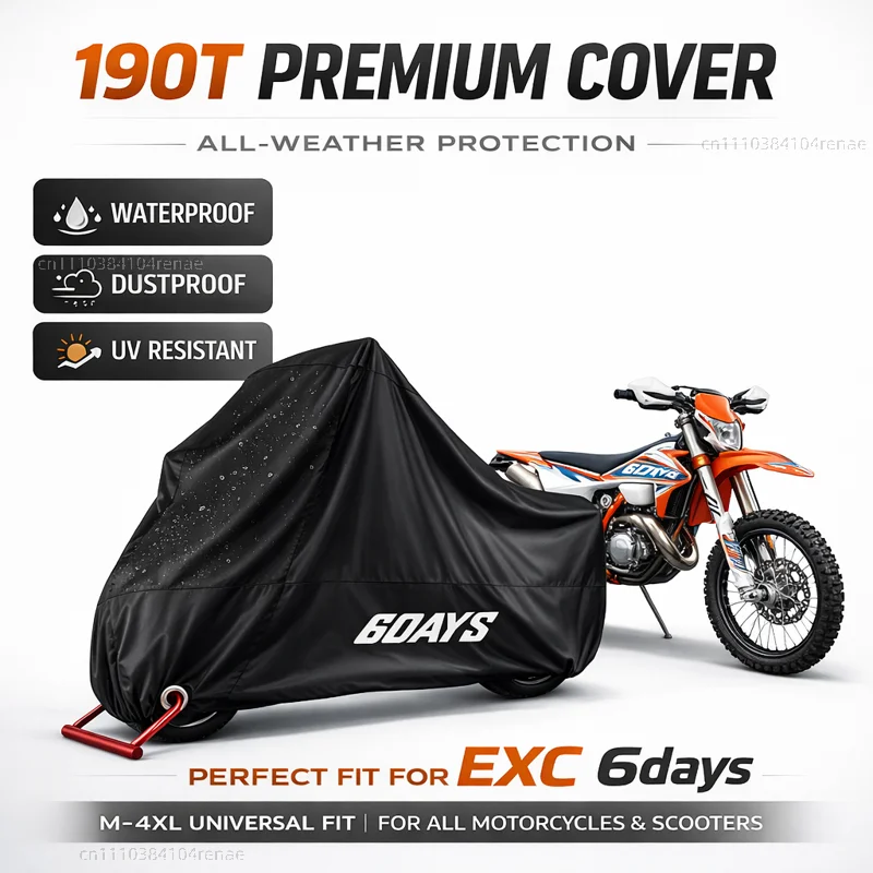

Чехол для мотоцикла EXC EXC-F XC-W TPI Six Days 190T, водонепроницаемый, пылезащитный, с защитой от УФ-излучения, всесезонный