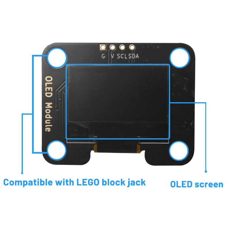 Módulo de exibição oled de 0,96 polegadas ssd1306 12864 tela lcd iic ph2.0 interface anti reversa compatível com lego para arduino