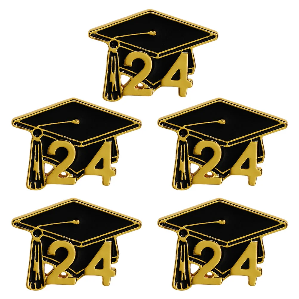 

5 Pcs Lapel Pin Brooch Doctor Hat Pin for Fitted Metal and Brooches Badge Graduation Party Hats Lapel