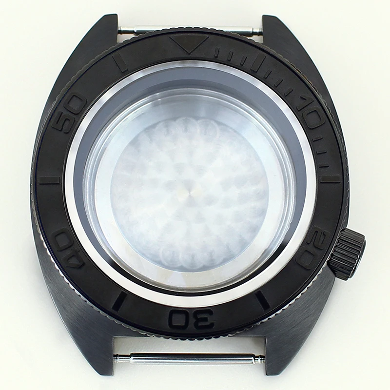 41mm Black PVD Watch Case 316L MOD Accessories Sapphire Glass for Fits NH35 NH36 NH34 NH38 NH70 7S26 Movements With Chapter Ring