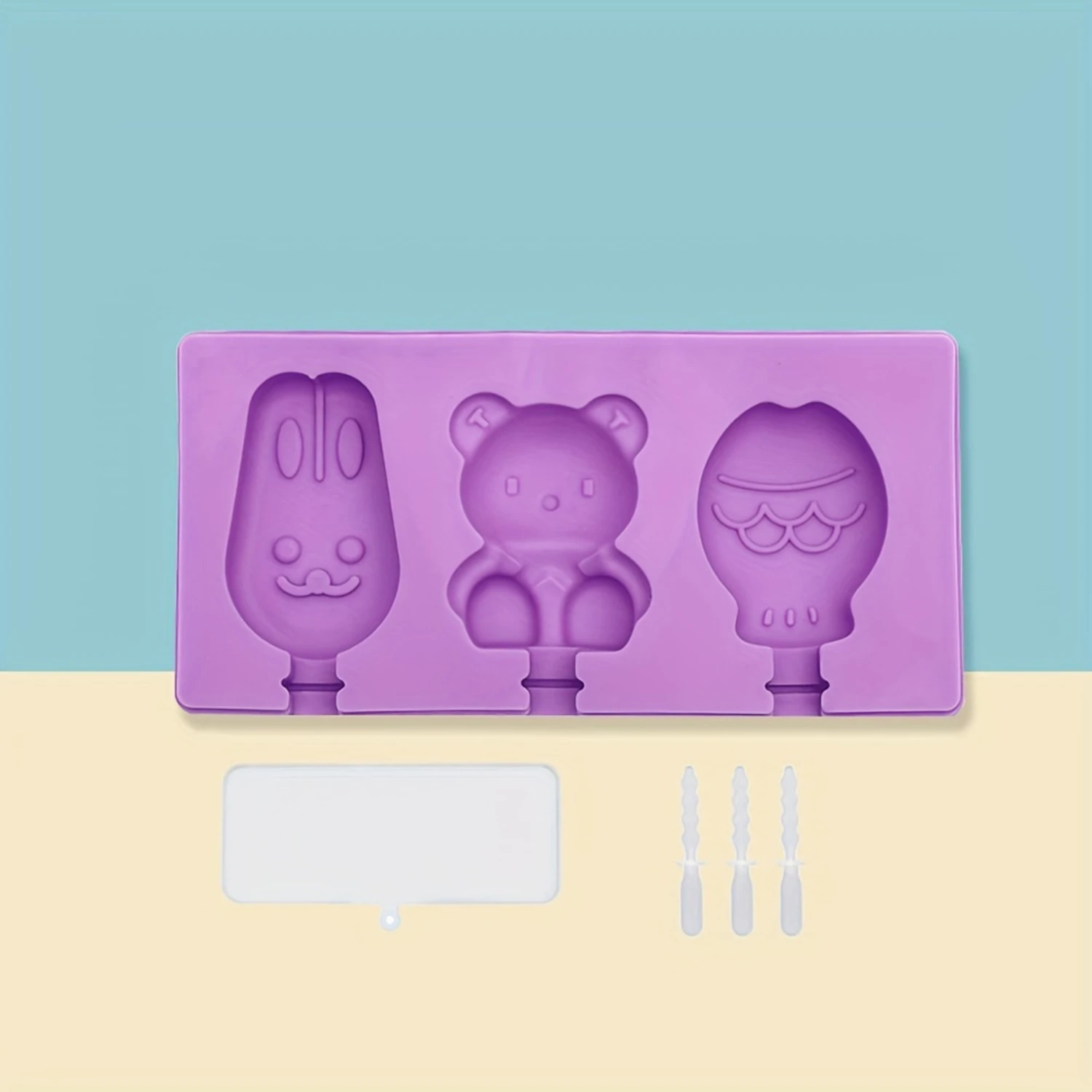 2ピースの簡単に取り出せるアイスクリーム型 - クリエイティブな自家製アイスキャンディーとおやつ、食品安全プラスチック、ラテックスフリー