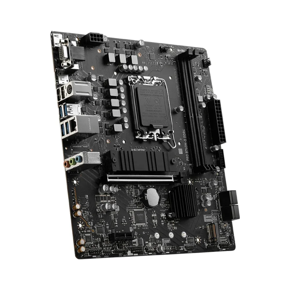 MSI PRO B760M-G DDR4 اللوحة الأم دعم i5-12400F i7-12700KF i9-14900KF وحدة المعالجة المركزية DDR4 4800MHz 64GB LGA 1700 HDMI NVME M.2 PCle 4.0 #5