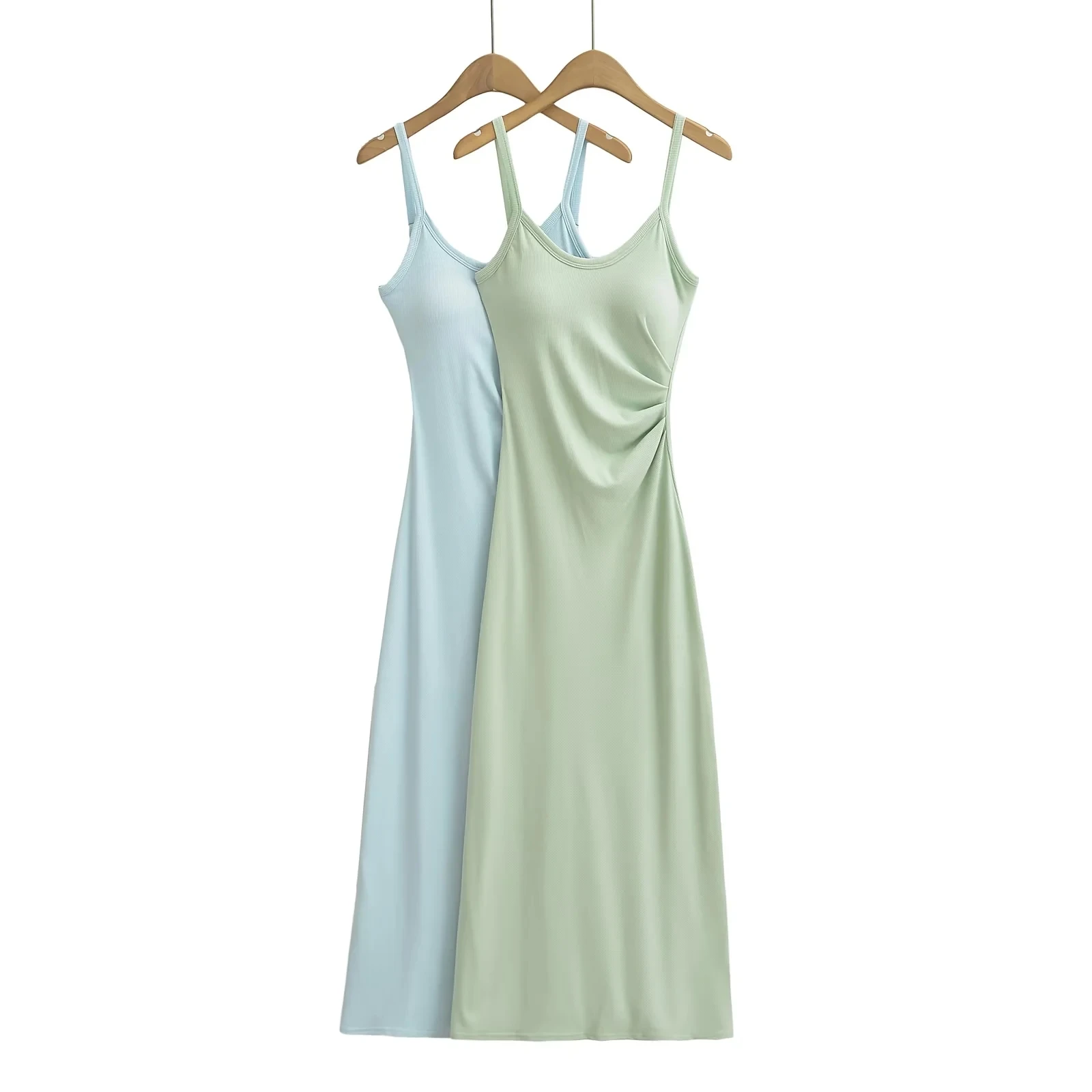 Sommer Damen A-Linie Dr Strapl Bal Holiday Sle Maxi Dr mit Brustpolster Einzelstück 2024, Sommersaison