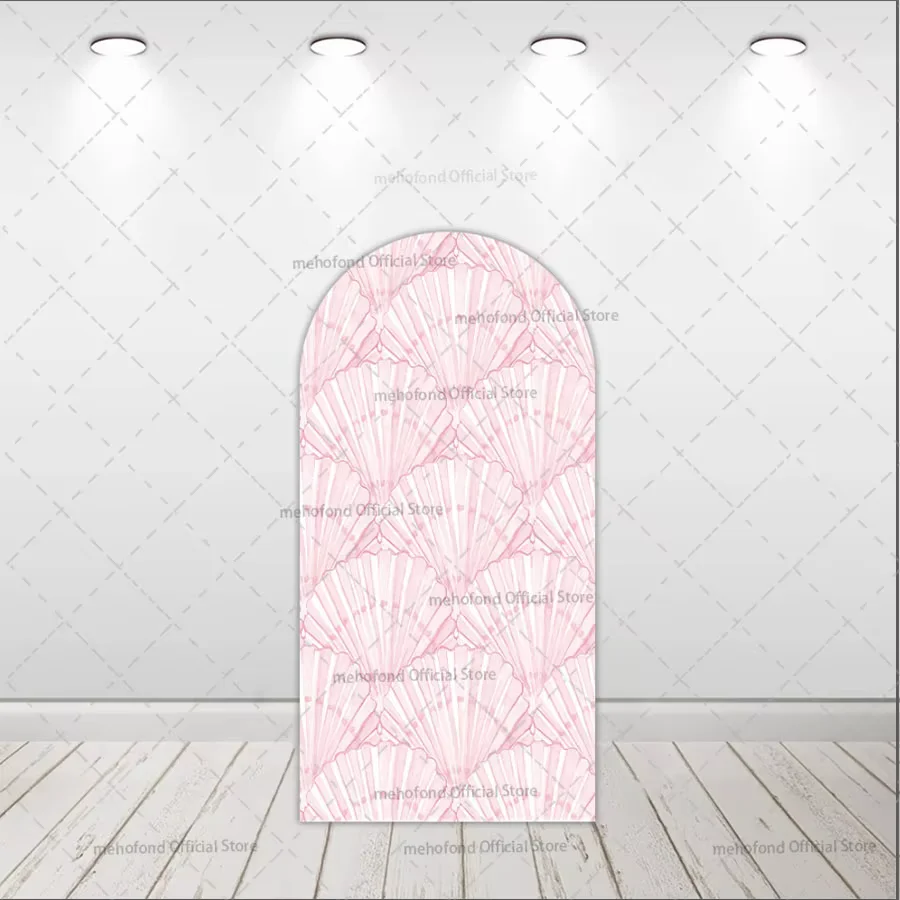 

Двусторонний фон Mehofond Custom «Подводный мир» с ракушками и русалками для дня рождения девочки, вечеринки в честь рождения ребенка, декор для арки Чиары