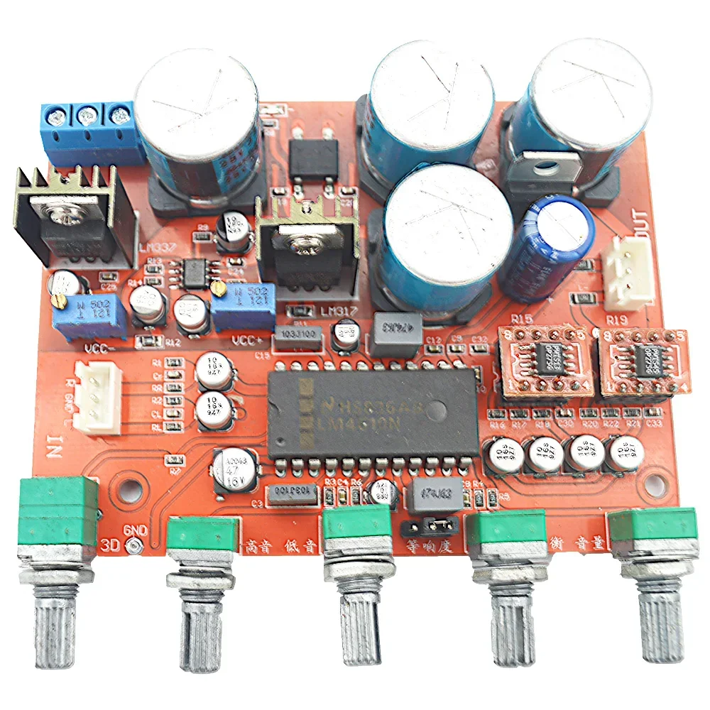 Sunbuck Servo power supply LM4610N tone board potentiometer separation with dual op amp preamplifier board