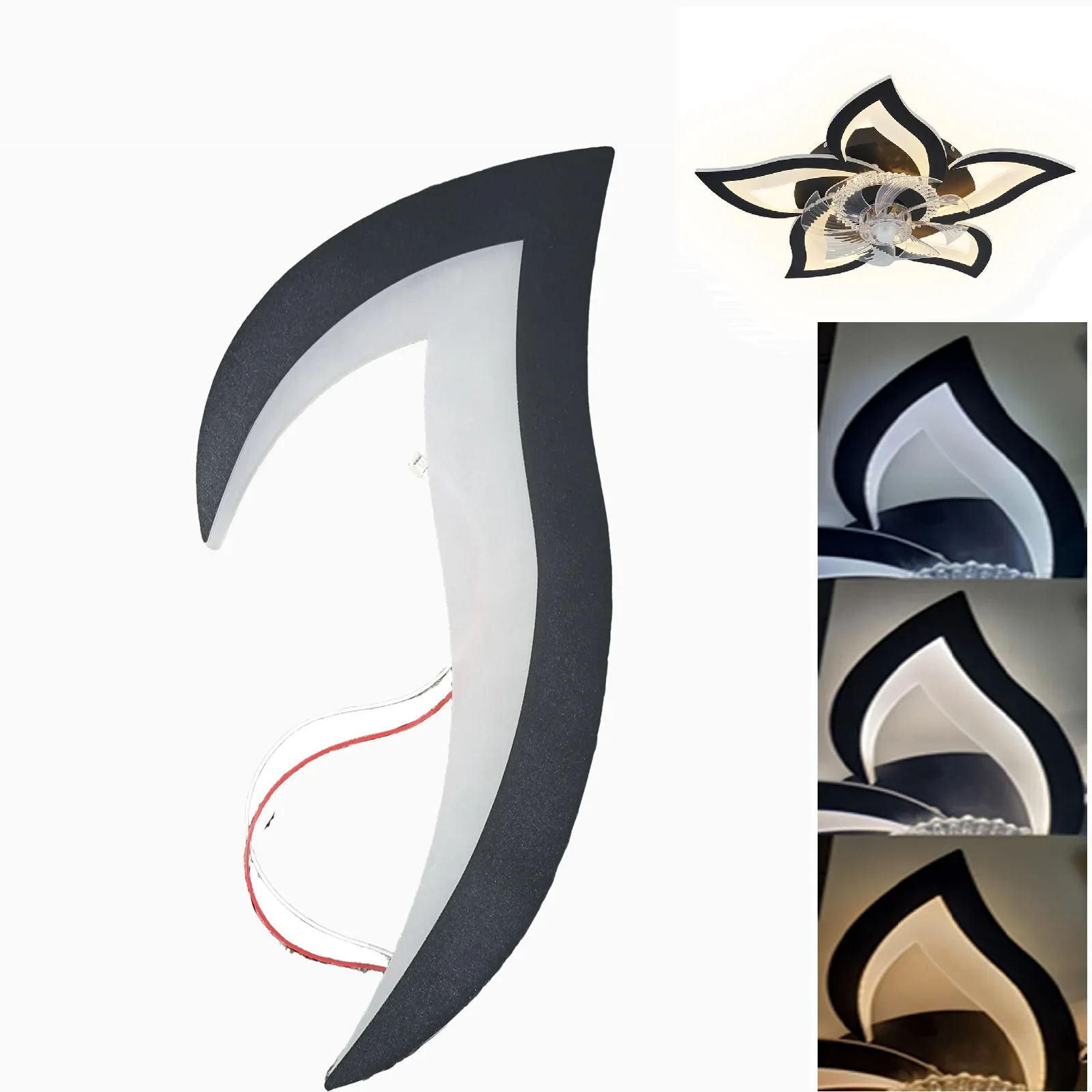 IRALAN لوتس مروحة ضوء قطاع LED سائق وجهاز التحكم عن بعد عكس الضوء 85-265 فولت LED محول الإضاءة الطاقة 90-260 فولت