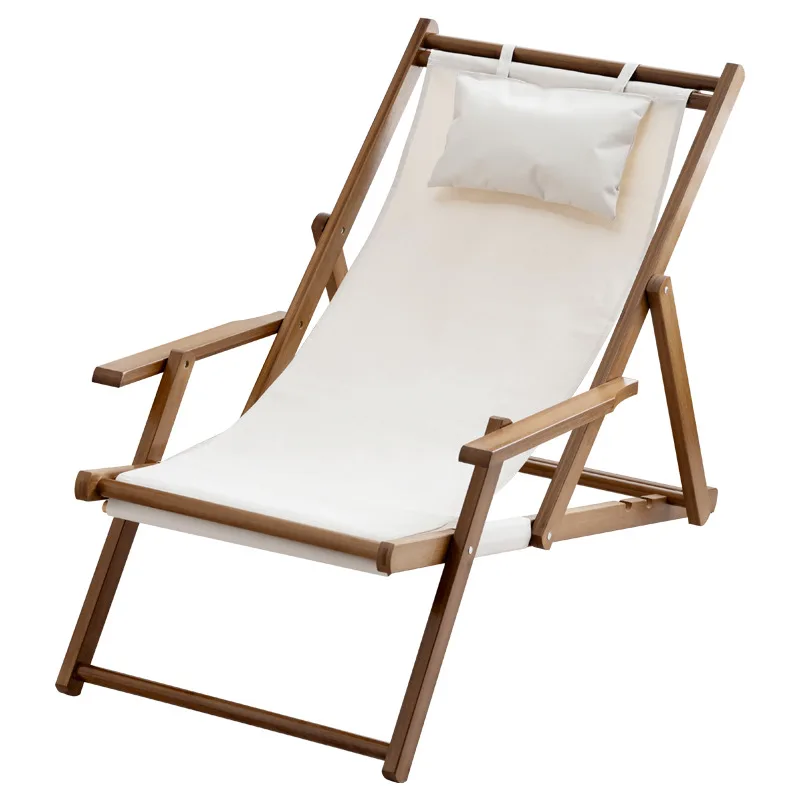 Folding lounge chair Bamboo Chinese outdoor furniture chair with sleeping function Suitable for camping balconies and gardens