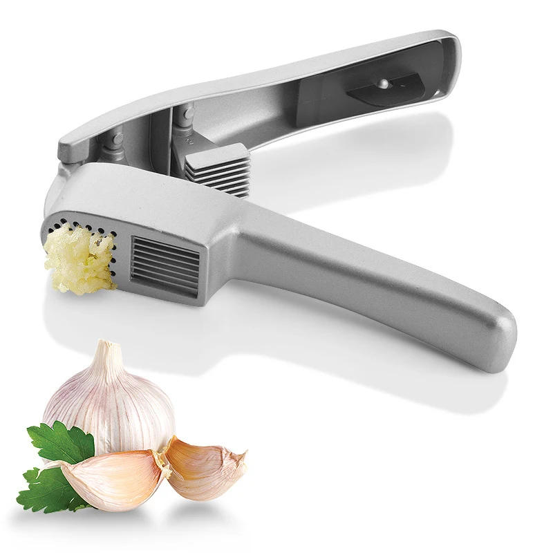 

2-in-1 Multifunctional Kitchen Household Manual Garlic Press Aluminum Alloy Garlic Chopper Kitchen Vegetable Tool