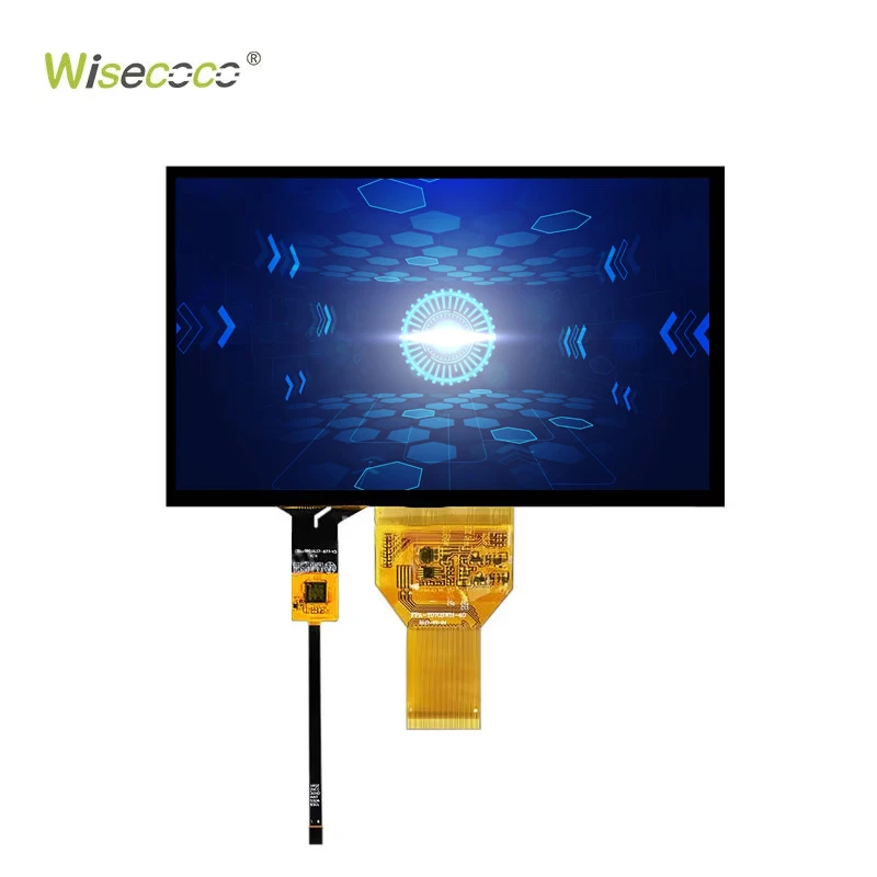 Wisecoco Customizible TFT Display RGB 40 Pins Interface Panel 7 Inch 800*480 TFT Lcd Display