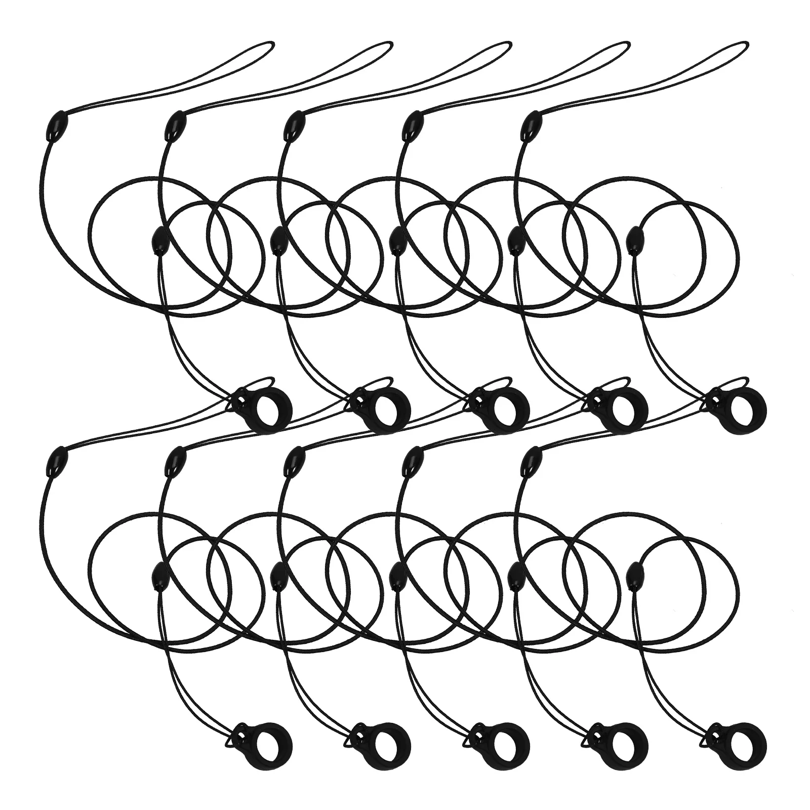 10 Pcs Signature Pen Elastic Cord Rope Anti-lost Hanging Attachment Lanyards Keychain Belt Ropes Stretch Fixing Seat