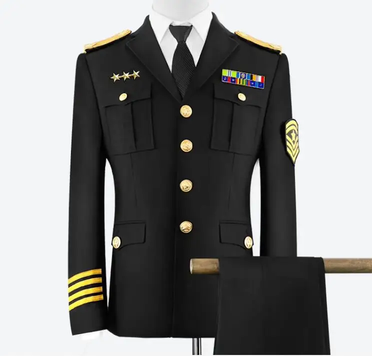 US Uniform Mannen Exploits Blazer Jas Landmacht Officier Zwart Inclusief Jas Medaille