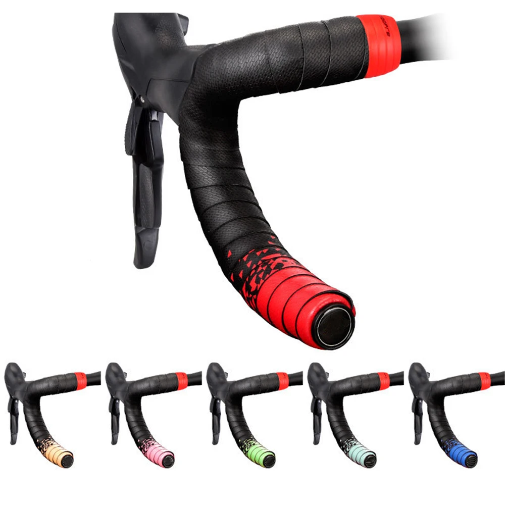 Neue Rennrad Bar Band Bunte Farbverlauf Lenker Bänder EVA + PU Weiche Anti-Vibration Wrap Band Langlebig bar Bartape 2150mm – Detail 16