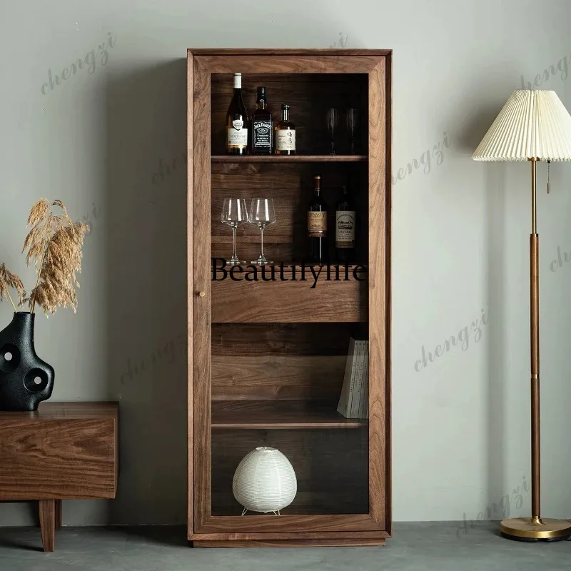 Large Wood Beauty Display Cabinet Luxury Glass Nordic Storage Living Room Cabinets Hotel Organizer