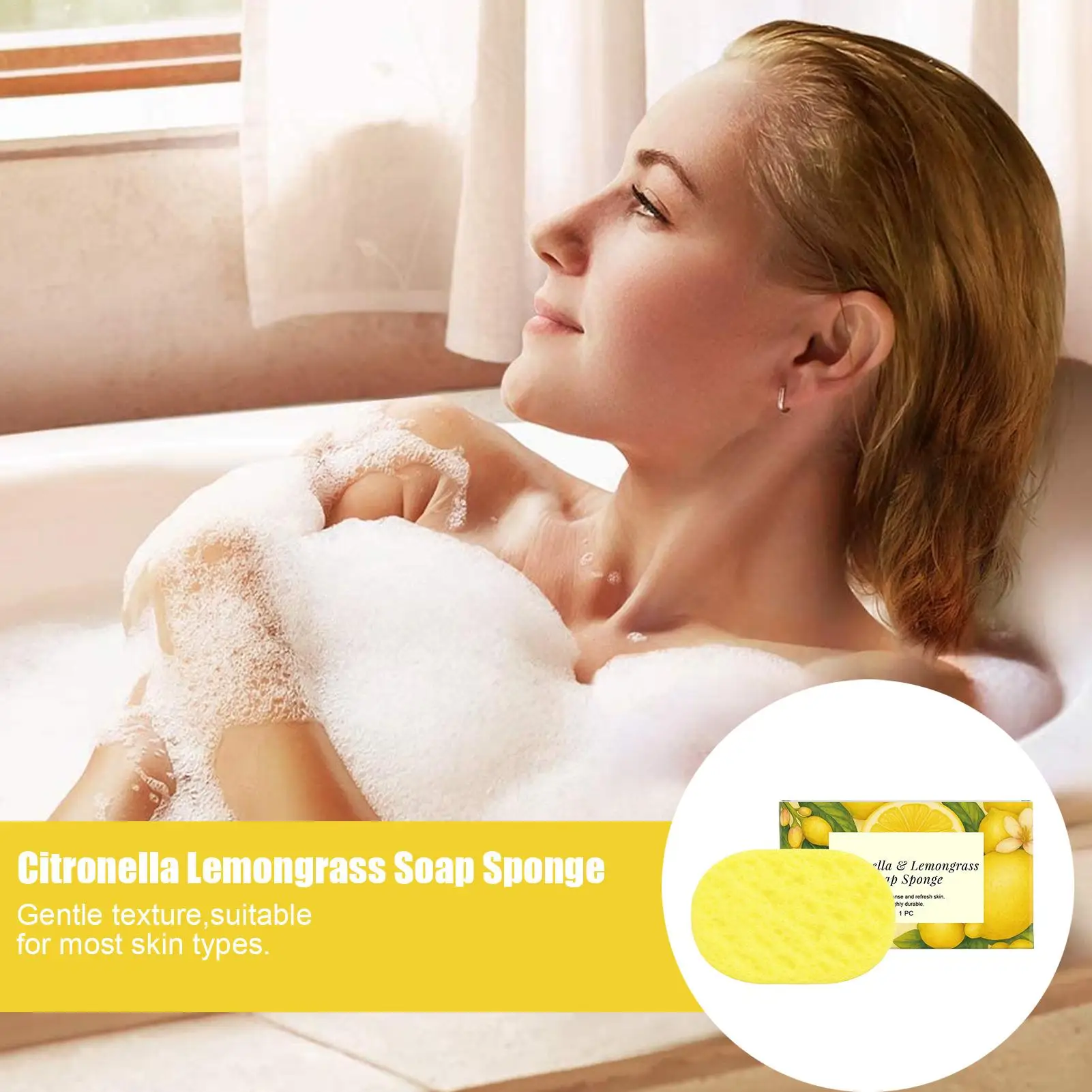 Body Sponge Soft Gentle Body Cleaning Reusable Wash Sponge for Showering Shower Spa Users Women Men Family Travelers Home Travel