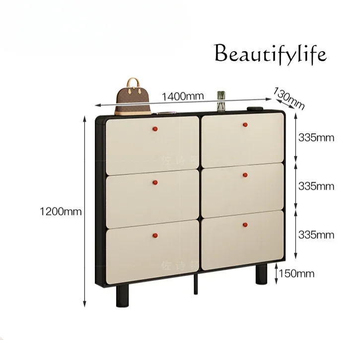 

a Ultra-thin tipping bucket shoe cabinet 13cm extremely narrow small apartment shoe rack