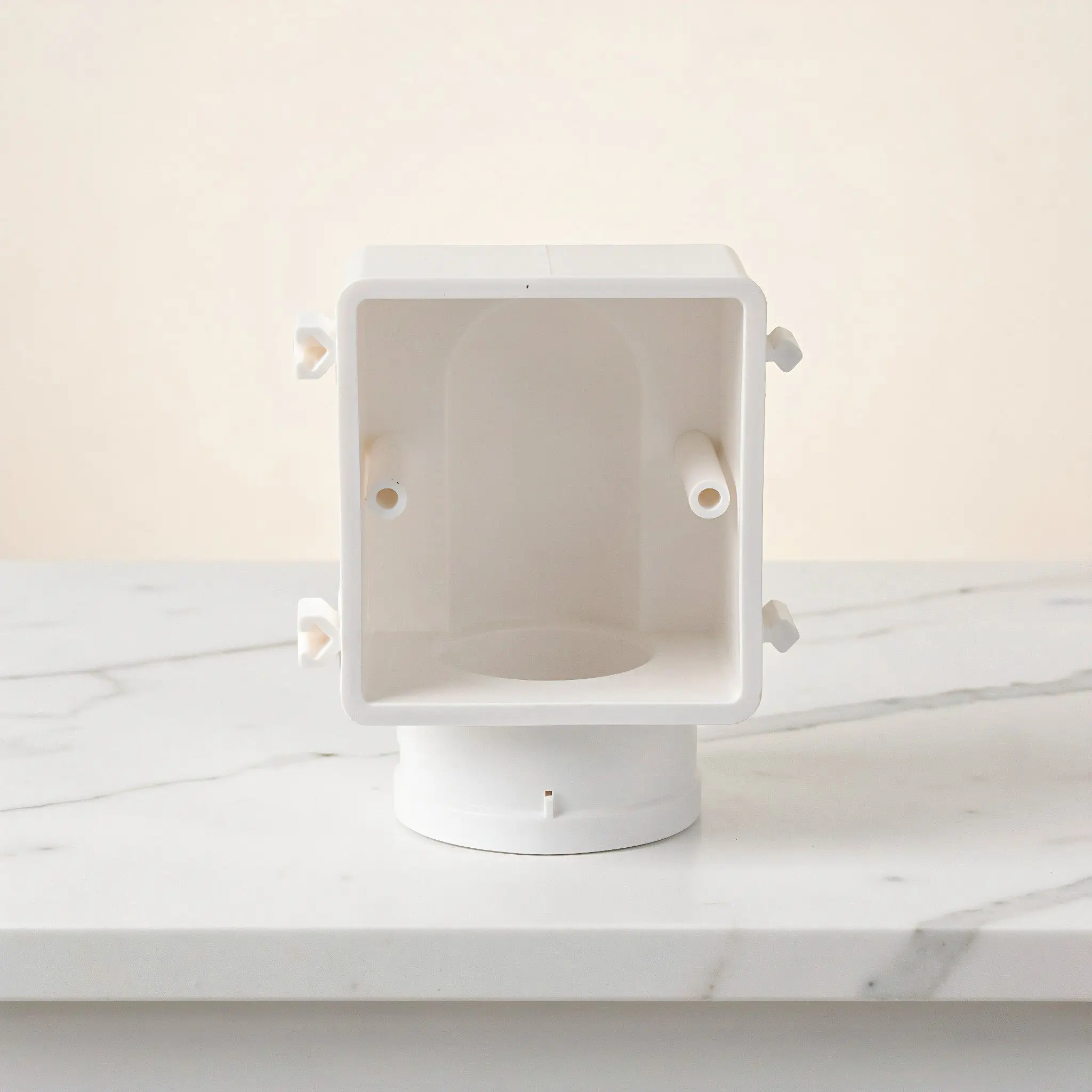 In Wall TV Recessed Box Wall Mounted TV Cord Hider Television Wire Pass Through Plate Audio Video Cable Organizer Plastic Cover