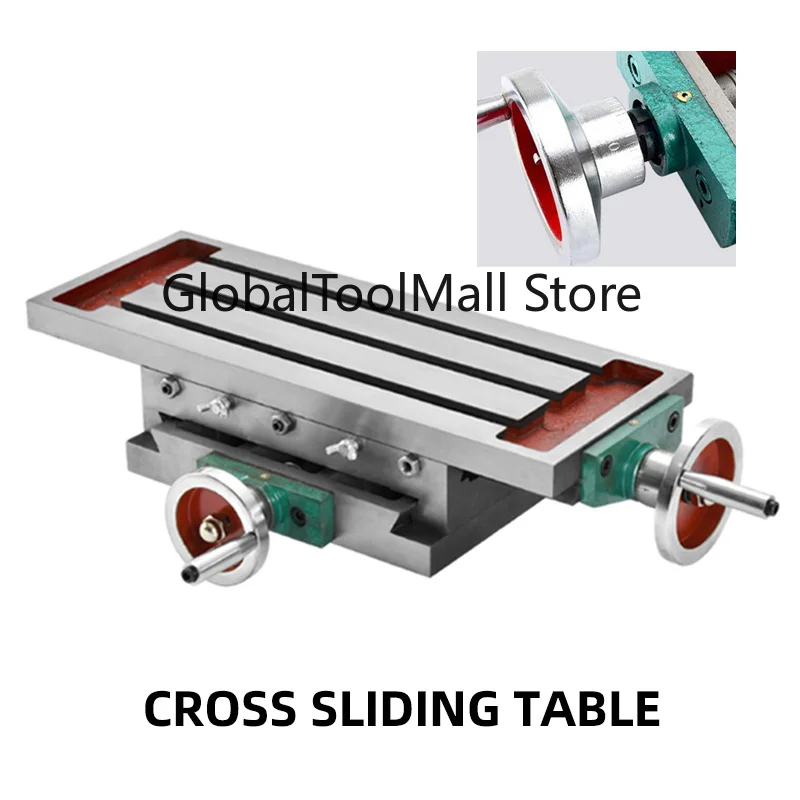 Cast Iron Dovetail Slide Guides Two Axis Xy Cross Manual Slide Table for Milling and Drilling Machine