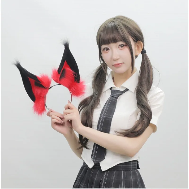 Alastor Ears Headband Anime Hazbin Hotel Cosplay Hair Hoops Masquerades Headwear Halloween Party Hairbands Hair Accessories