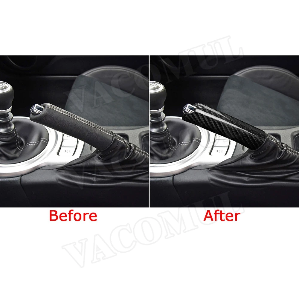 

Углеродное волокно, внутренняя отделка автомобиля, крышка ручного тормоза, защита ручки, накладка ручного тормоза для Toyota GT86 FT86 ZN6 Subaru BRZ 2013-2020