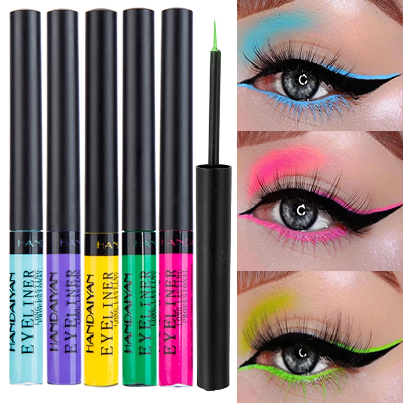 Wodoodporny kolorowy matowy płynny eyeliner w ołówku nie rozmazujący trwały biały brązowy różowy leżący jedwabnik Eyeliner kosmetyki do makijażu