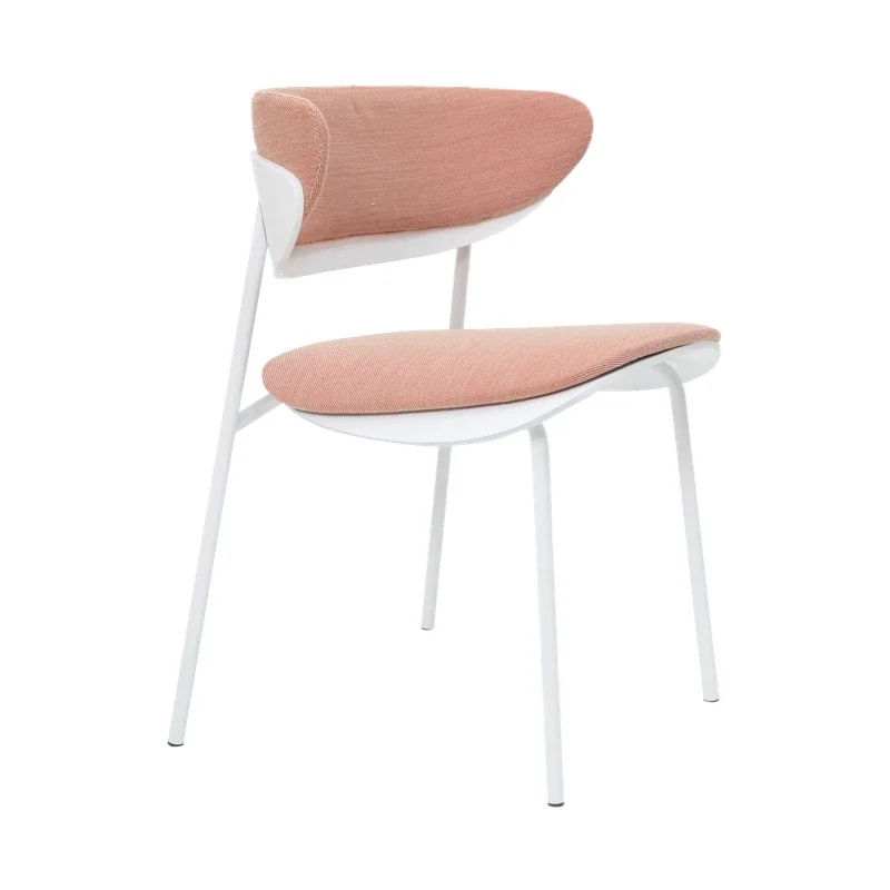 Nordic Home Designer Moderner, einfacher, stapelbarer Stuhl mit Rückenlehne, Esszimmerstuhl